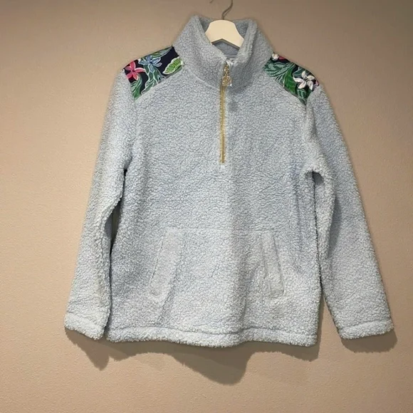 NWOT LILLY PULITZER Wallen Sherpa Half Zip Jacket S M L - Picture 2 of 4